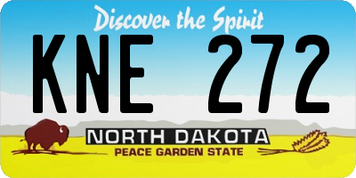 ND license plate KNE272