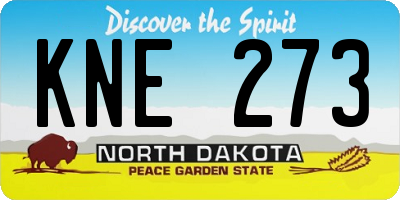 ND license plate KNE273