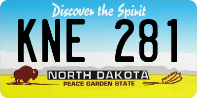 ND license plate KNE281
