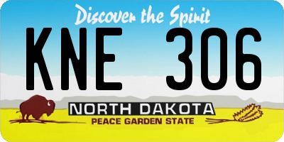 ND license plate KNE306