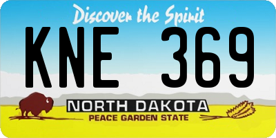 ND license plate KNE369