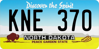 ND license plate KNE370
