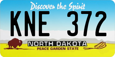 ND license plate KNE372