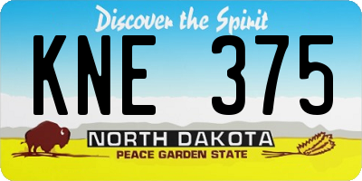 ND license plate KNE375