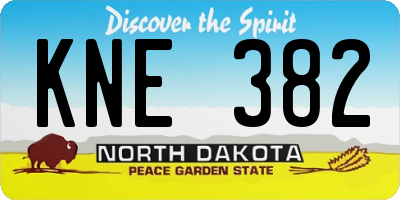 ND license plate KNE382