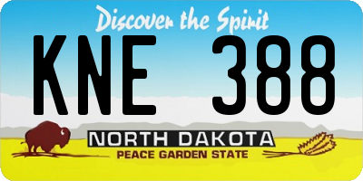 ND license plate KNE388