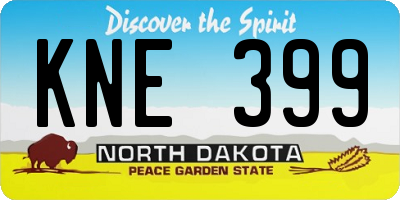 ND license plate KNE399
