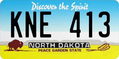 ND license plate KNE413