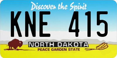 ND license plate KNE415