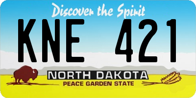 ND license plate KNE421