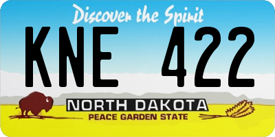 ND license plate KNE422