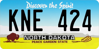 ND license plate KNE424