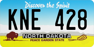 ND license plate KNE428