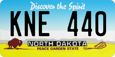 ND license plate KNE440