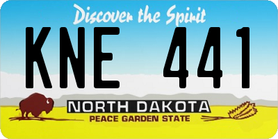ND license plate KNE441