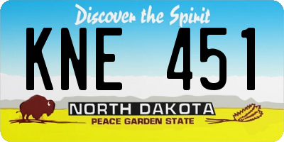 ND license plate KNE451