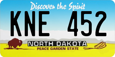ND license plate KNE452