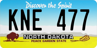 ND license plate KNE477