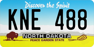 ND license plate KNE488