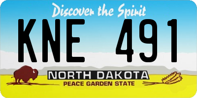 ND license plate KNE491