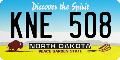 ND license plate KNE508