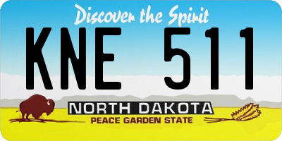 ND license plate KNE511