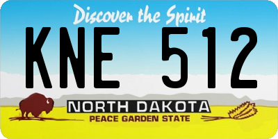 ND license plate KNE512