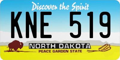 ND license plate KNE519