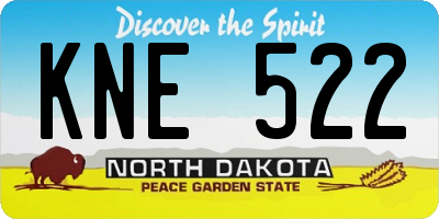 ND license plate KNE522