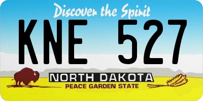 ND license plate KNE527
