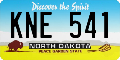 ND license plate KNE541