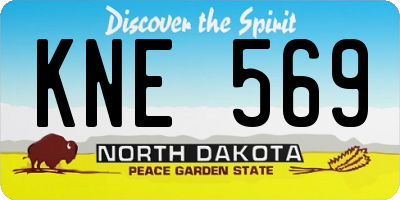 ND license plate KNE569
