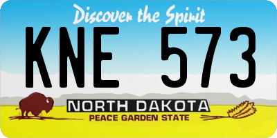 ND license plate KNE573