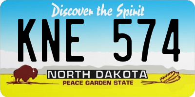 ND license plate KNE574