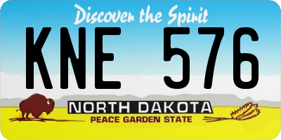 ND license plate KNE576