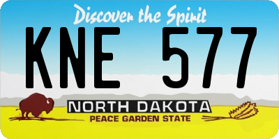 ND license plate KNE577