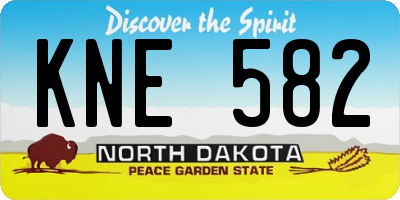 ND license plate KNE582