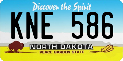 ND license plate KNE586