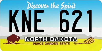 ND license plate KNE621