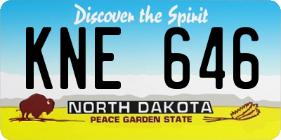 ND license plate KNE646