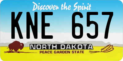ND license plate KNE657
