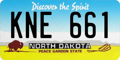 ND license plate KNE661