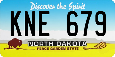 ND license plate KNE679