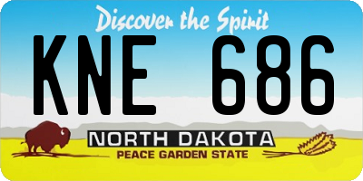 ND license plate KNE686