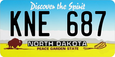 ND license plate KNE687