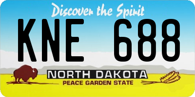 ND license plate KNE688