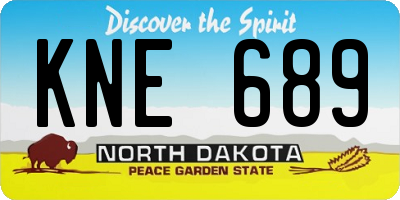 ND license plate KNE689