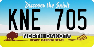 ND license plate KNE705