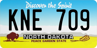 ND license plate KNE709
