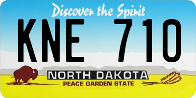 ND license plate KNE710